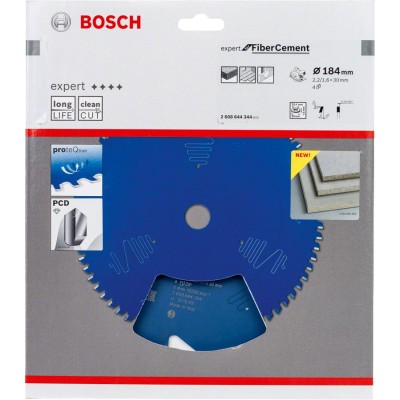 Bosch - Expert Serisi Lifli Çimento ve Alçıpan için Daire Testere Bıçağı 184*30 4 Diş