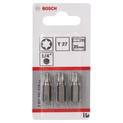 Bosch - Extra Hard Serisi Vidalama Ucu T27*25 mm 3'lü