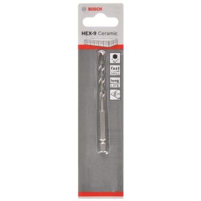 Bosch - Altıgen Şaftlı, HEX-9 Serisi Seramik için Matkap Ucu 5,5*90 mm
