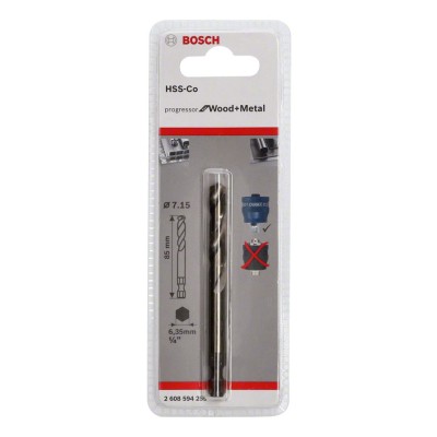 Bosch - Power Change Plus Yeni Progressor Serisi Delik Açma Testereleri için HSS-Co Merkezleme Ucu 85 mm