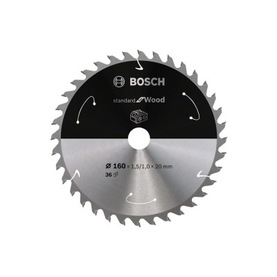 Bosch - Standard for Serisi Ahşap için Akülü Daire Testere Bıçağı 160*20 mm 36 Diş