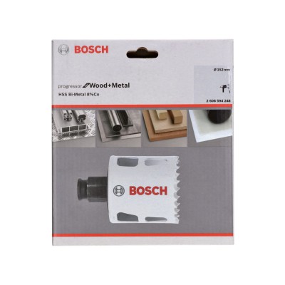 Bosch - Yeni Progressor Serisi Ahşap ve Metal için Delik Açma Testeresi (Panç) 152 mm
