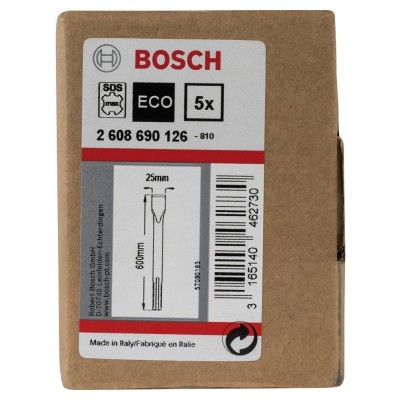 Bosch - SDS-Max Şaftlı Yassı Keski 600*25 mm 5'li