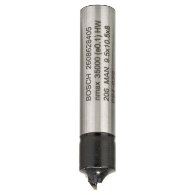 Bosch - Standard Seri Ahşap İçin Tek Oluklu Sert Metal Çeyrek Parmak Freze 8*9,5*41mm