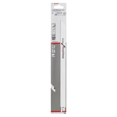 Bosch - Flexible Serisi Ahşap Ve Metal için Panter Testere Bıçağı S 1222 VF - 2'li
