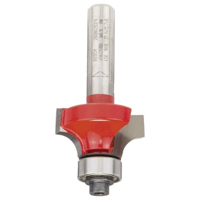 Bosch - Expert Serisi Ahşap İçin Çift Oluklu, Sert Metal Bilye Yataklı Yuvarlama Frezesi 8*6,35*55mm