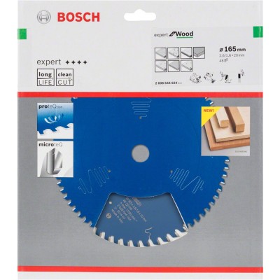 Bosch - Expert Serisi Ahşap için Daire Testere Bıçağı 165*20 mm 48 Diş