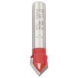 Bosch - Expert Serisi Ahşap İçin Çift Oluklu, Sert Metal V Kanal Freze 8*12,7*44,5 mm