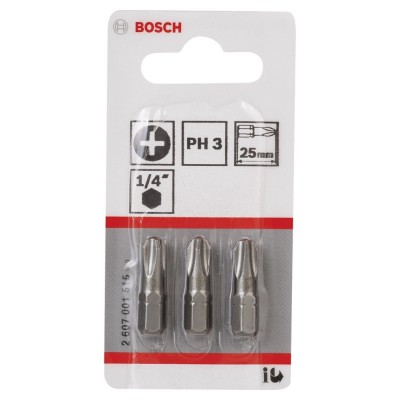 Bosch - Extra Hard Serisi Vidalama Ucu PH3*25 mm 3'lü