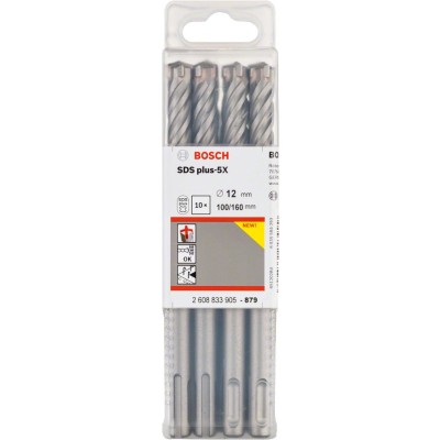 Bosch - SDS-Plus-5X Serisi Kırıcı Delici Matkap Ucu 12*160 mm 10'lu