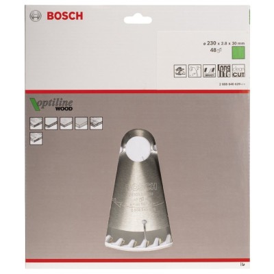 Bosch - Optiline Serisi Ahşap için Daire Testere Bıçağı 230*30 mm 48 Diş