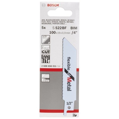 Bosch - Flexible Serisi Metal için Panter Testere Bıçağı S 522 BF - 5'li