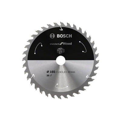 Bosch - Standard for Serisi Ahşap için Akülü Daire Testere Bıçağı 165*20 mm 36 Diş