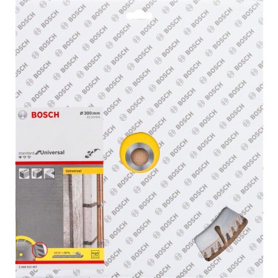 Bosch - Standard Seri Genel Yapı Malzemeleri İçin Elmas Kesme Diski 300 mm