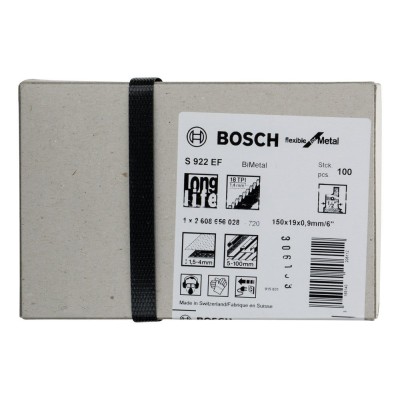 Bosch - Flexible Serisi Metal için Panter Testere Bıçağı S 922 EF - 100'lü