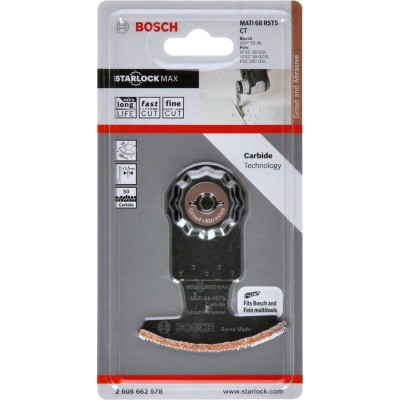 Bosch - Starlock Max - MATI 68 RST5 - Carbide RIFF Zımpara Uçlu Segman Testere Bıçağı 50 Kum Kalınlığı 1'li