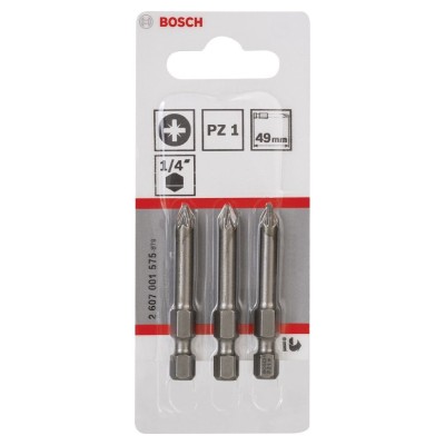 Bosch - Extra Hard Serisi Vidalama Ucu PZ 1*49 mm 3'lü