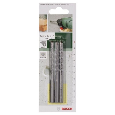 Bosch - SDS-Quick, Uneo için Beton Matkap Ucu SETİ 5,5-6-7 mm