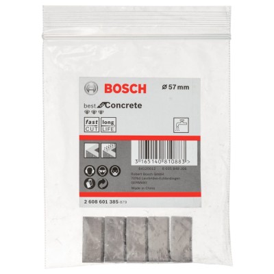 Bosch - Best Serisi Elmas Sulu Karot Uç Segmanı 57 mm İçin 5 Parça