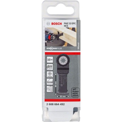 Bosch - Starlock Plus - PAIZ 32 EPC - HCS Ahşap İçin Daldırmalı Testere Bıçağı 10'lu
