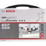 Bosch - X-LOCK - Best Serisi, Taşlama İçin Seramik Kuru Elmas Delici ve Elmas Parmak Freze Uçlu 5 Parça Set