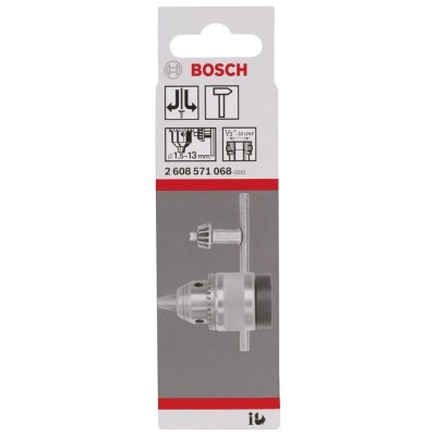 Bosch - 1/2''-20 - 1,5-13 mm Anahtarlı Mandren