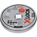 Bosch - X-LOCK - 125*1,6 mm Standard Seri Düz Inox (Paslanmaz Çelik) Kesme Diski (Taş) 10'lu