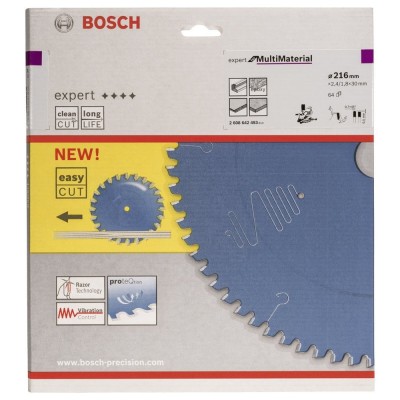 Bosch - Expert Serisi Çoklu Malzeme için Daire Testere Bıçağı 216*30 mm 64 Diş