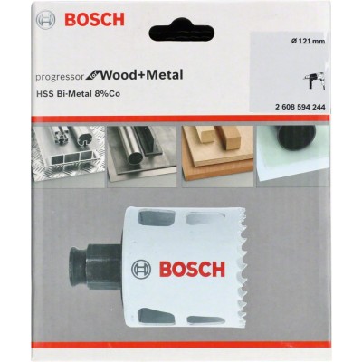 Bosch - Yeni Progressor Serisi Ahşap ve Metal için Delik Açma Testeresi (Panç) 121 mm