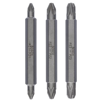 Bosch - Çift Taraflı Vidalama ucu PZ1/2/3*60 mm 3'lü