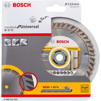 Bosch - Standard Seri Genel Yapı Malzemeleri İçin Elmas Kesme Diski 115 mm