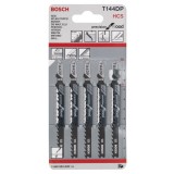 Bosch - Hassas Kesim Serisi Ahşap İçin T 144 DP Dekupaj Testeresi Bıçağı - 5'Li Paket