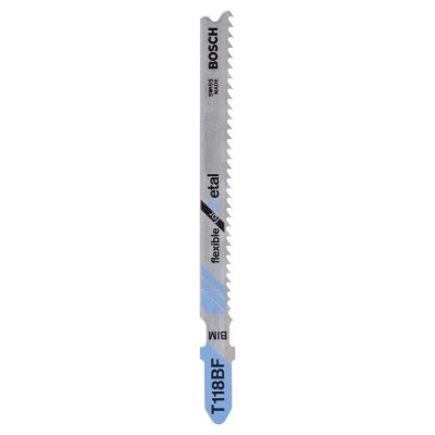 Bosch - Kırılmaya Karşı Dayanıklı Seri Metal İçin T 118 BF Dekupaj Testeresi Bıçağı - 25'Li Paket