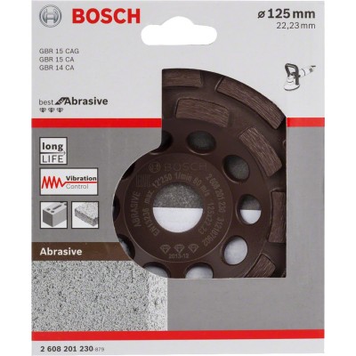 Bosch - Best Serisi Aşındırıcı Malzemeler İçin Elmas Çanak Disk 125 mm