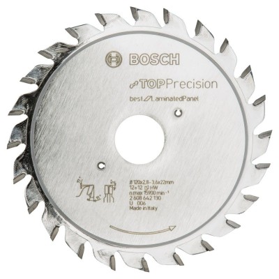 Bosch - Best Serisi Hassas Kesim Lamine Panel için Ön Çizme Bıçağı 120*22 mm 12+12 Diş