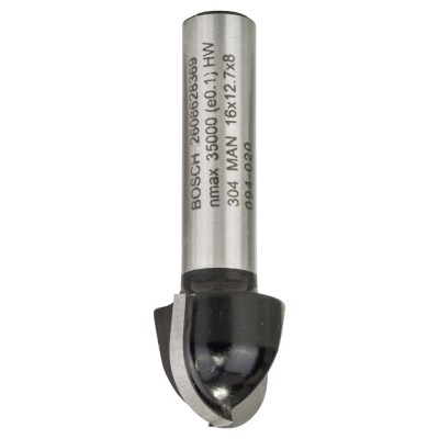 Bosch - Standard Seri Ahşap İçin Çift Oluklu, Sert Metal Dalma Yarımay Freze 8*16*45*8 mm
