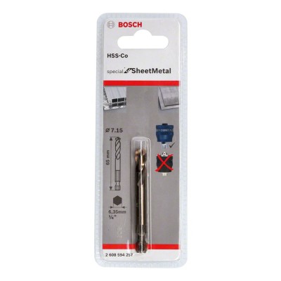 Bosch - Power Change Plus Special Serisi Metal Ve Inox Delik Açma Testereleri için Merkezleme Ucu HSS-Co 65 mm