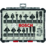 Bosch - Profesyonel 15 Parça Karışık Freze Ucu Seti 8 mm Şaftlı