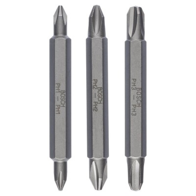 Bosch - Çift Taraflı Vidalama ucu PH1/2/3*60 mm 3'lü