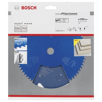 Bosch - Expert Serisi Lifli Çimento Ve Alçıpan için Daire Testere Bıçağı 190*20 mm 4 Diş