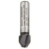 Bosch - Standard Seri Ahşap İçin Çift Oluklu, Sert Metal Dalma Yarımay Freze 8*12*40*6 mm