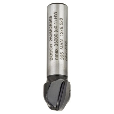 Bosch - Standard Seri Ahşap İçin Çift Oluklu, Sert Metal Dalma Yarımay Freze 8*12*40*6 mm