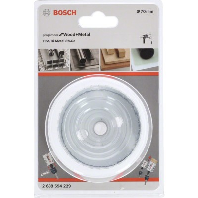 Bosch - Yeni Progressor Serisi Ahşap ve Metal için Delik Açma Testeresi (Panç) 70 mm