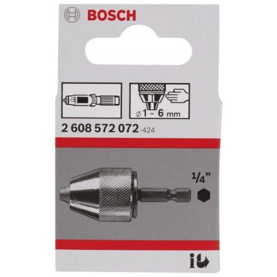 Bosch - 1-6 mm - 1/4''-6k Anahtarsız Mandren