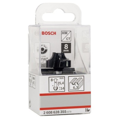 Bosch - Standard Seri Ahşap İçin Çift Oluklu Sert Metal Kenar Biçimlendirme Frezesi 8*25,4*46mm