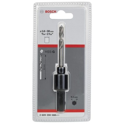 Bosch - Altıgen Şaftlı 14-30 mm Pançlar İçin Adaptör, Anahtar Ağzı 9,52 mm