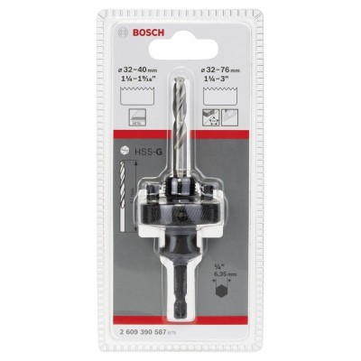 Bosch - Altıgen Şaftlı 32-76 mm Pançlar İçin Adaptör, Anahtar Ağzı 1/4'' (6,35mm)