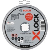 Bosch - X-LOCK - 125*1,0mm Standard Seri Düz Inox (Paslanmaz Çelik) Kesme Diski (Taş) - Rapido 10'lu