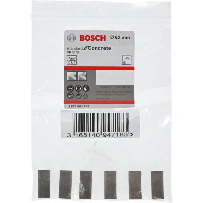 Bosch - Standard Seri Sulu Elmas Karot Ucu Segmanı 62mm 1 1/4'' 6'lı