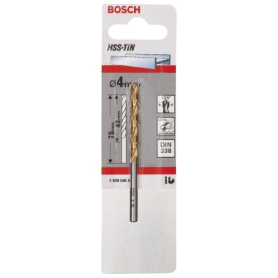 Bosch - HSS-TiN Metal Matkap Ucu 4*75 mm